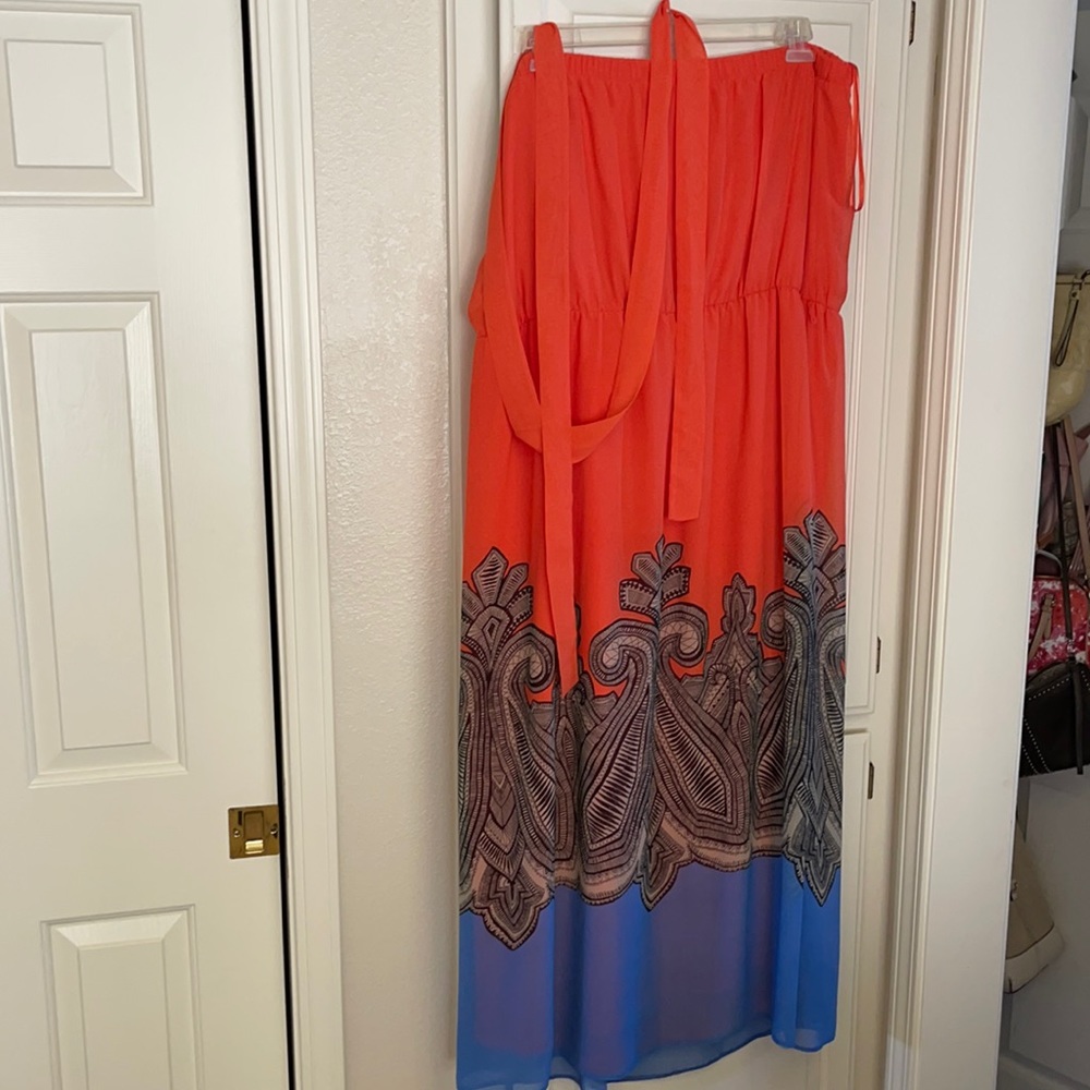 Strapless maxi dress